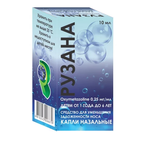 РУЗАНА ФЛ., КАПЛИ НАЗ., 0,025% 10МЛ