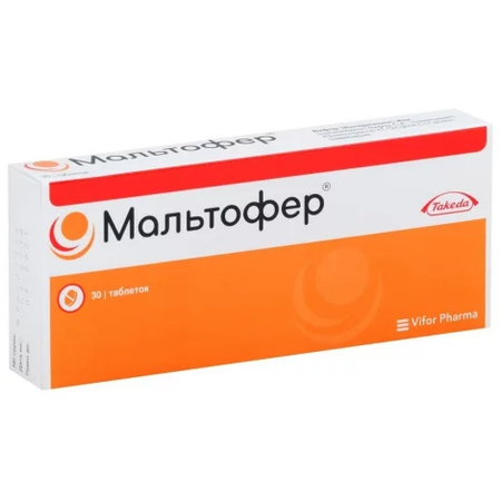 МАЛЬТОФЕР ТАБЛ.ЖЕВ., 100МГ, №30
