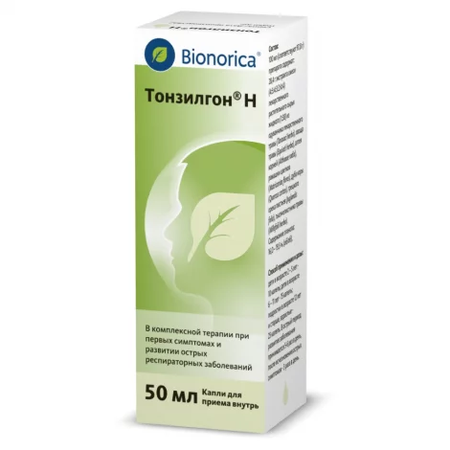 ТОНЗИЛГОН Н ФЛ., КАПЛИ ОРАЛ., 50МЛ