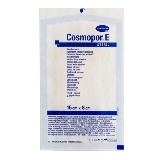ПОВЯЗКА ВПИТ. ПЛАСТЫРНОГО ТИПА COSMOPOR E STERIL 15Х8СМ