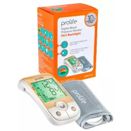 ИЗМЕРИТЕЛЬ АРТЕРИАЛЬНОГО ДАВЛЕНИЯ АВТОМАТИЧЕСКИЙ PROLIFE PA3 BACKLIGHT