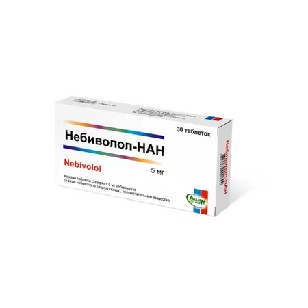 НЕБИВОЛОЛ ТАБЛ., 5МГ, №30