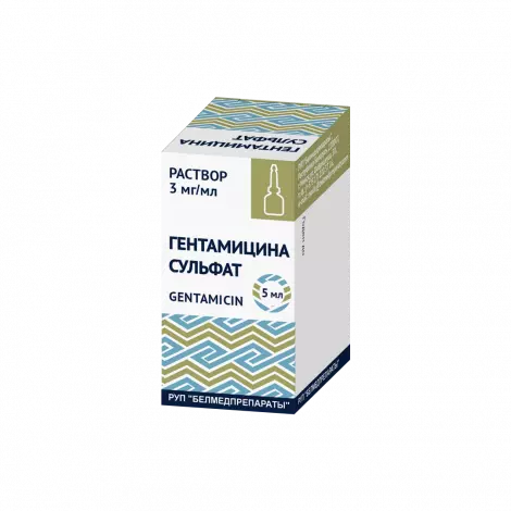 ГЕНТАМИЦИН Ф-КАП., КАПЛИ ГЛ., 0,3% 5МЛ